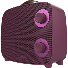 Chauffage céramique Cecotec ReadyWarm 1500 Aura rose - 1500 W - Surface couverte jusqu'à 15 m² - Thermostat réglable - 3 modes