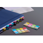 Distributeur d'index Post-It avec 40 marqueurs repositionnables - Forme rectangulaire - Couleurs assorties