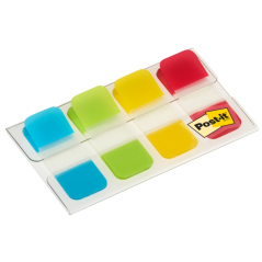 Distributeur d'index Post-It avec 40 marqueurs repositionnables - Forme rectangulaire - Couleurs assorties