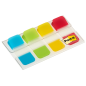 Distributeur d'index Post-It avec 40 marqueurs repositionnables - Forme rectangulaire - Couleurs assorties