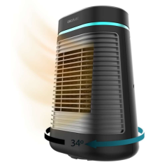 Chauffage de table intelligent en céramique rotative Cecotec ReadyWarm 1550 Max - Puissance : 1 500 W - Oscillant - Affichage