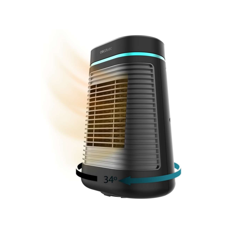 Chauffage de table intelligent en céramique rotative Cecotec ReadyWarm 1550 Max - Puissance : 1 500 W - Oscillant - Affichage