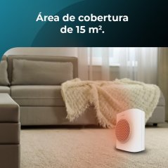 Chauffage de table intelligent en céramique Cecotec ReadyWarm 1570 Max - Puissance de 1500 W - Affichage numérique - Thermostat