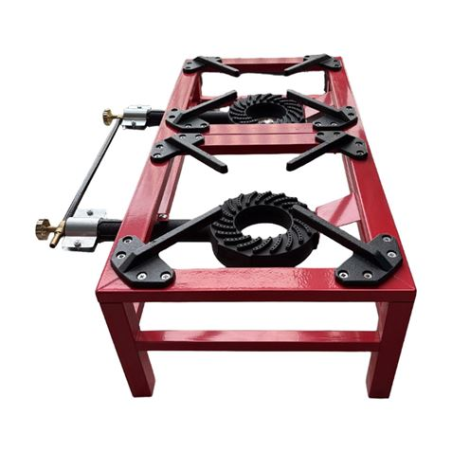 Réchaud à gaz portable renforcé Muvip MV0629 - Brûleur en fonte - Puissance 15 kW - Clé de réglage du gaz - Compatible butane