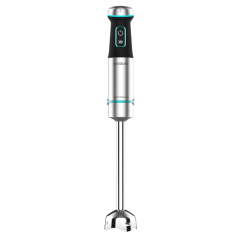 Mixeur plongeant Cecotec Power TitanBlack 1200 XL Cream - 1200 W - 4 lames croisées en titane - Couvercle anti-éclaboussures
