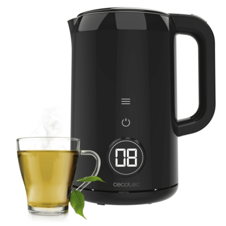 Bouilloire électrique Cecotec Thermosense 600 Touch Neo, 1,7 L - 2200 W - Commandes tactiles - 7 niveaux de température - Acier