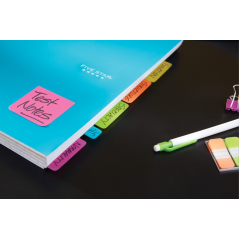 Post-It Super Sticky Pack de 6 blocs de 90 notes autocollantes repositionnables - Forme rectangulaire - Couleurs assorties