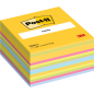 Cube Post-It de 450 notes autocollantes repositionnables - Forme carrée - 76 x 76 mm - Couleurs assorties