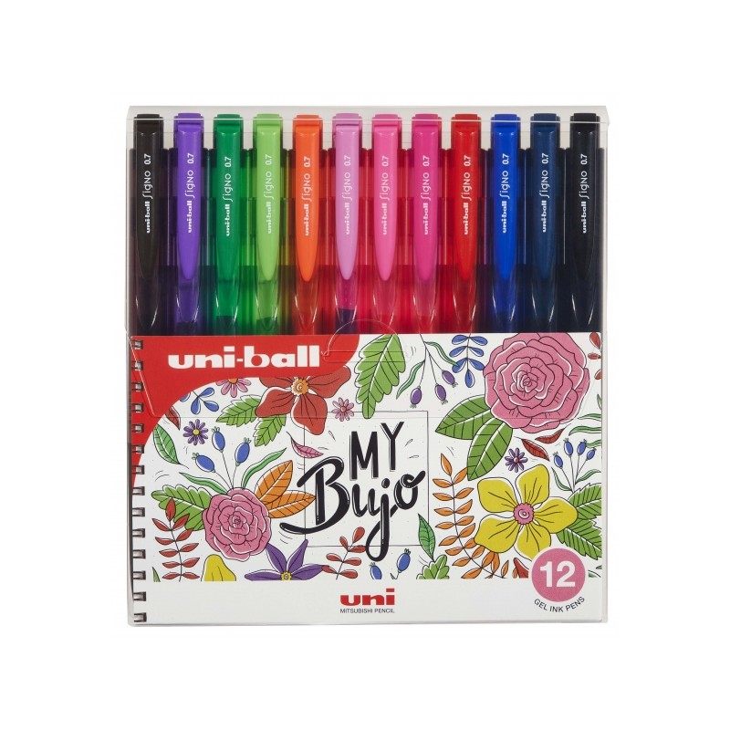 Stylos rétractables Uni-ball Signo RT1 0,7 mm | Étui de 12