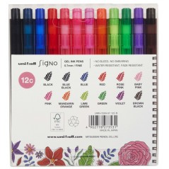 Stylos rétractables Uni-ball Signo RT1 0,7 mm | Étui de 12