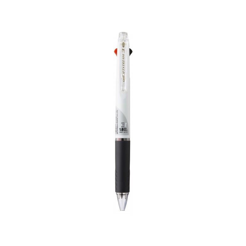 Stylo 3 couleurs Uni-ball JetStream SXE3-400 blanc x10 Stylo 3 couleurs Uni-ball JetStream SXE3-400 blanc x10