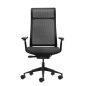Chaise de bureau ergonomique Oqonos Cherg 028 avec dossier et assise en maille élastique, mécanisme d'auto-équilibrage