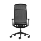 Chaise de bureau ergonomique Oqonos Cherg 028 avec dossier et assise en maille élastique, mécanisme d'auto-équilibrage