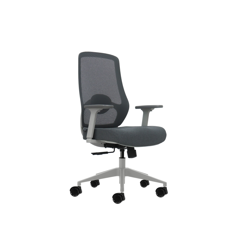 Fauteuil de bureau ergonomique Oqonos Cherg 026 avec soutien lombaire réglable en hauteur et en profondeur, accoudoirs 4D