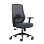 Fauteuil de bureau ergonomique Oqonos Cherg 025 avec soutien lombaire réglable en hauteur et en profondeur, accoudoirs 4D