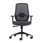 Fauteuil de bureau ergonomique Oqonos Cherg 025 avec soutien lombaire réglable en hauteur et en profondeur, accoudoirs 4D
