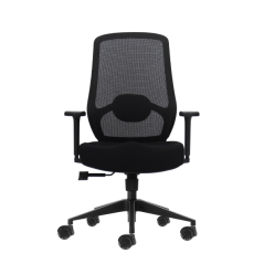 Fauteuil de bureau ergonomique Oqonos Cherg 024 avec soutien lombaire réglable en hauteur et en profondeur, accoudoirs 4D