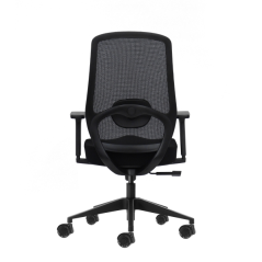 Fauteuil de bureau ergonomique Oqonos Cherg 024 avec soutien lombaire réglable en hauteur et en profondeur, accoudoirs 4D