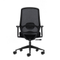 Fauteuil de bureau ergonomique Oqonos Cherg 024 avec soutien lombaire réglable en hauteur et en profondeur, accoudoirs 4D