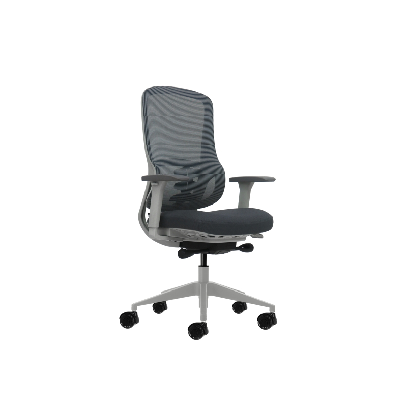 Chaise de bureau ergonomique Oqonos Cherg 023 avec mécanisme d'auto-équilibrage, accoudoirs 4D, assise coulissante et roulettes