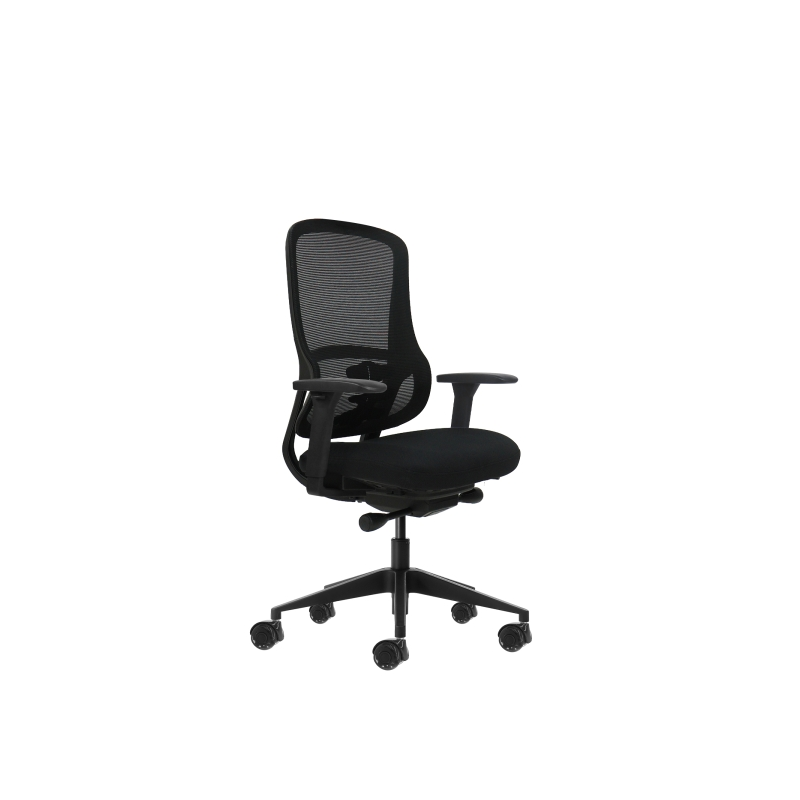 Chaise de bureau ergonomique Oqonos Cherg 021 avec mécanisme d'auto-équilibrage, accoudoirs 4D, assise coulissante et roulettes
