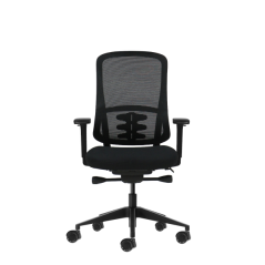 Chaise de bureau ergonomique Oqonos Cherg 021 avec mécanisme d'auto-équilibrage, accoudoirs 4D, assise coulissante et roulettes