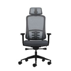 Fauteuil de bureau ergonomique Oqonos Cherg 019 avec appui-tête cervical réglable, mécanisme d'auto-équilibrage, accoudoirs 4D