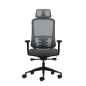 Fauteuil de bureau ergonomique Oqonos Cherg 019 avec appui-tête cervical réglable, mécanisme d'auto-équilibrage, accoudoirs 4D
