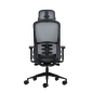 Fauteuil de bureau ergonomique Oqonos Cherg 019 avec appui-tête cervical réglable, mécanisme d'auto-équilibrage, accoudoirs 4D