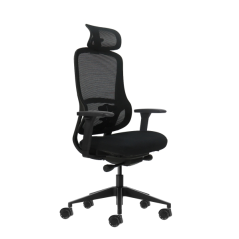Fauteuil de bureau ergonomique Oqonos Cherg 018 avec appui-tête cervical réglable, mécanisme d'auto-équilibrage, accoudoirs 4D