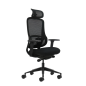 Fauteuil de bureau ergonomique Oqonos Cherg 018 avec appui-tête cervical réglable, mécanisme d'auto-équilibrage, accoudoirs 4D