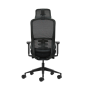 Fauteuil de bureau ergonomique Oqonos Cherg 018 avec appui-tête cervical réglable, mécanisme d'auto-équilibrage, accoudoirs 4D