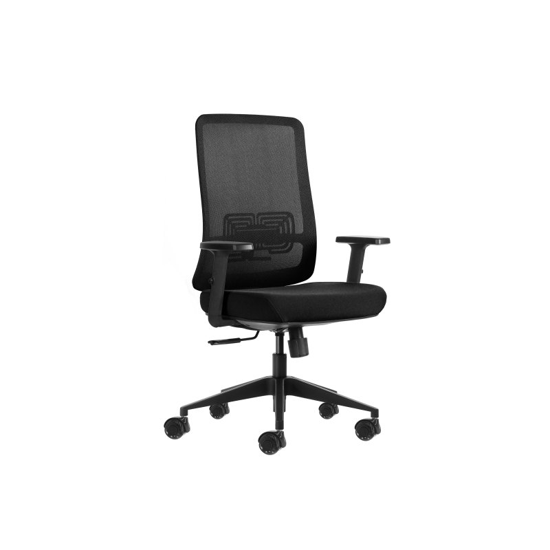 Chaise de bureau ergonomique Oqonos Cherg 017 avec tissu imperméable, mécanisme d'auto-équilibrage, soutien lombaire réglable