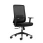 Chaise de bureau ergonomique Oqonos Cherg 017 avec tissu imperméable, mécanisme d'auto-équilibrage, soutien lombaire réglable