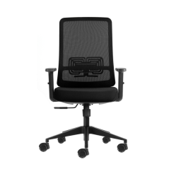 Chaise de bureau ergonomique Oqonos Cherg 017 avec tissu imperméable, mécanisme d'auto-équilibrage, soutien lombaire réglable