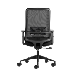 Chaise de bureau ergonomique Oqonos Cherg 017 avec tissu imperméable, mécanisme d'auto-équilibrage, soutien lombaire réglable