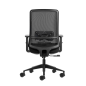 Chaise de bureau ergonomique Oqonos Cherg 017 avec tissu imperméable, mécanisme d'auto-équilibrage, soutien lombaire réglable