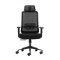 Fauteuil de bureau ergonomique Oqonos Cherg 016 avec appui-tête cervical réglable, tissu imperméable, mécanisme d'auto-équilibra