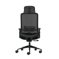 Fauteuil de bureau ergonomique Oqonos Cherg 016 avec appui-tête cervical réglable, tissu imperméable, mécanisme d'auto-équilibra