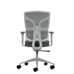 Chaise de bureau ergonomique Oqonos Cherg 015 avec dossier et assise en maille élastique, accoudoirs 4D, assise coulissante