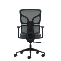 Chaise de bureau ergonomique Oqonos Cherg 013 avec dossier et assise en maille élastique, accoudoirs 4D, assise coulissante