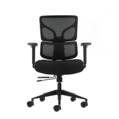 Chaise de bureau ergonomique Oqonos Cherg 012 avec dossier et assise en maille élastique, accoudoirs 4D, assise coulissante