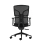 Chaise de bureau ergonomique Oqonos Cherg 012 avec dossier et assise en maille élastique, accoudoirs 4D, assise coulissante