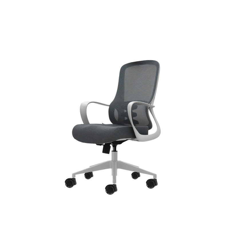 Chaise de bureau ergonomique Oqonos Cherg 009 avec dossier en maille respirante, vérin à gaz classe 4, soutien lombaire