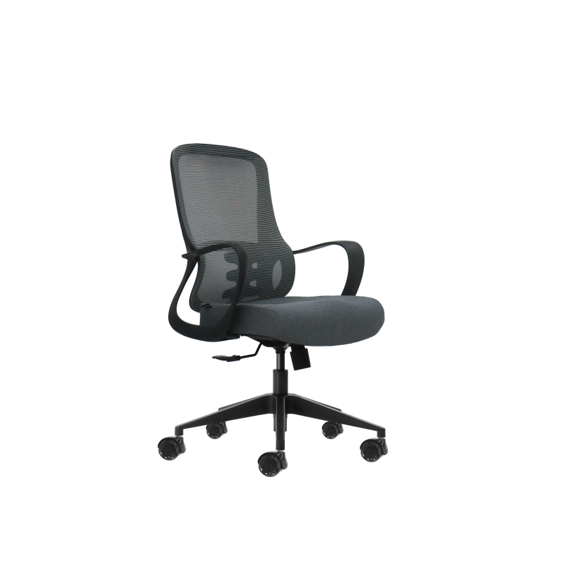 Chaise de bureau ergonomique Oqonos Cherg 007 avec dossier en maille respirante, vérin à gaz classe 4, soutien lombaire