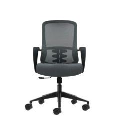 Chaise de bureau ergonomique Oqonos Cherg 007 avec dossier en maille respirante, vérin à gaz classe 4, soutien lombaire
