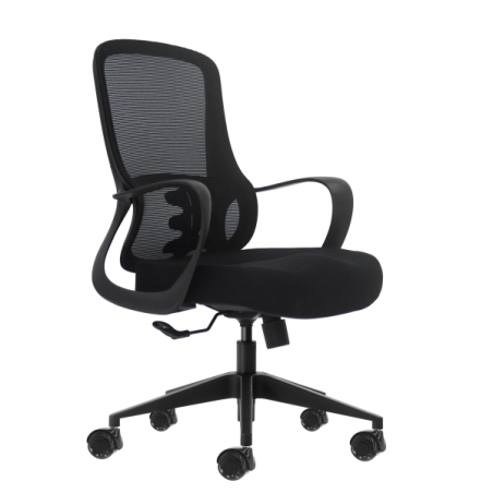 Chaise de bureau ergonomique Oqonos Cherg 006 avec dossier en maille respirante, vérin à gaz classe 4, soutien lombaire