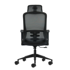 Fauteuil de bureau ergonomique Oqonos Cherg 005 avec appui-tête cervical réglable, dossier en maille respirante, vérin à gaz