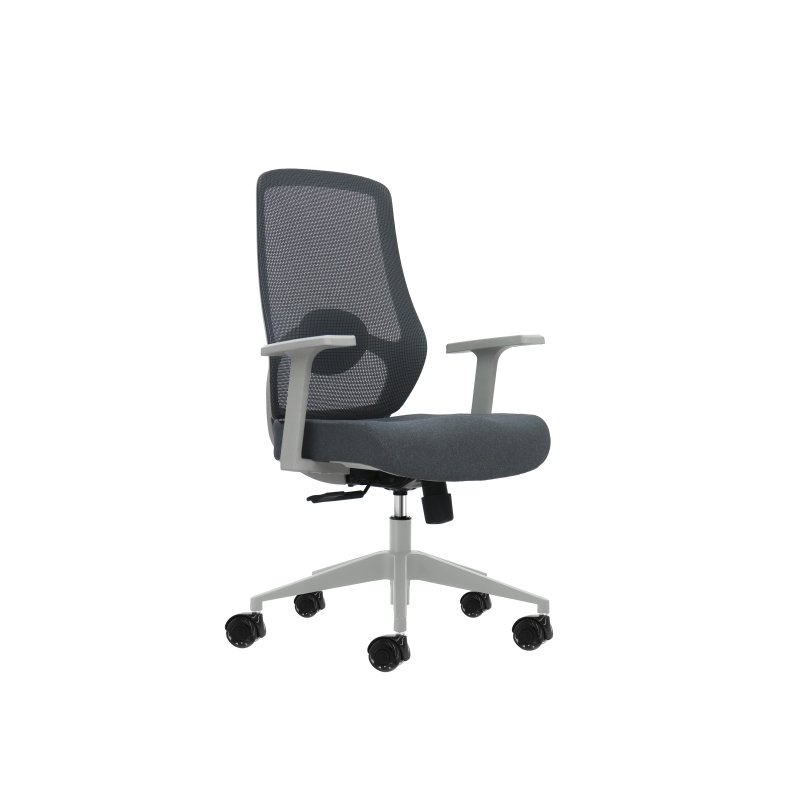 Chaise de bureau ergonomique Oqonos Cherg 003 avec soutien lombaire réglable en hauteur et en profondeur, dossier en maille
