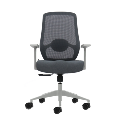 Chaise de bureau ergonomique Oqonos Cherg 003 avec soutien lombaire réglable en hauteur et en profondeur, dossier en maille